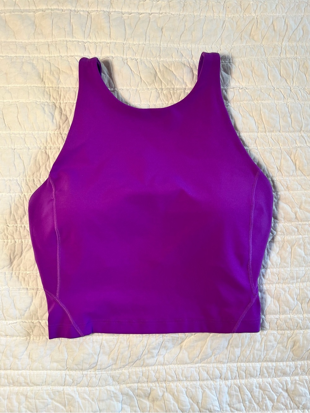 Purple Athletic Crop Tank Top